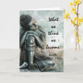 De vreedzame woorden van Boedha van wijsheid Kaart (Gele Bloem)