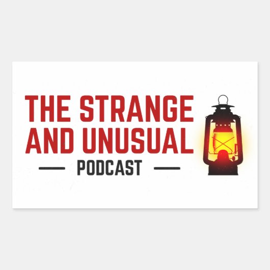 De vreemde en ongewone Podcast Stickers (Voorkant)