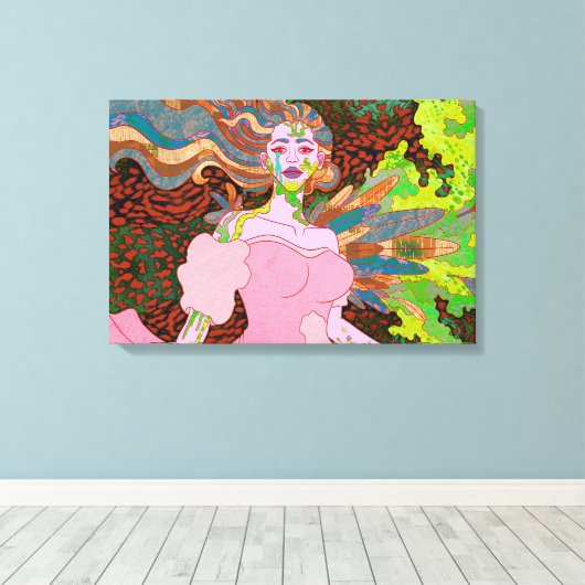 De vreemde engel canvas afdruk (Insitu (Houten vloer))