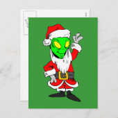 de vreemde Kerstman Feestdagenkaart (Voorkant / Achterkant)