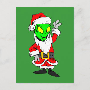 de vreemde Kerstman Feestdagenkaart