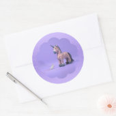 De vreemde ontmoet klassieke ronde sticker (Envelop)