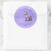 De vreemde ontmoet klassieke ronde sticker (Tas)