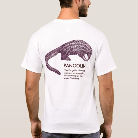 De vreemde Pangolin, met definitie, T-shirt (Achterkant)