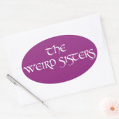 De vreemde zussen ovale sticker (Envelop)