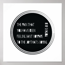 De vreugde die Romeinen komt 8:18 Poster