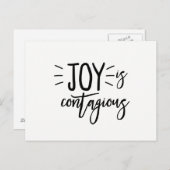 De vreugde is het Besmettelijke Briefkaart van de (Voorkant / Achterkant)