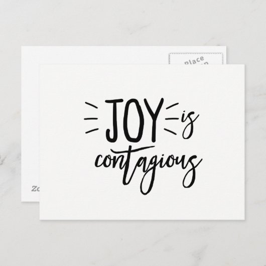 De vreugde is het Besmettelijke Briefkaart van de (Voorkant / Achterkant)