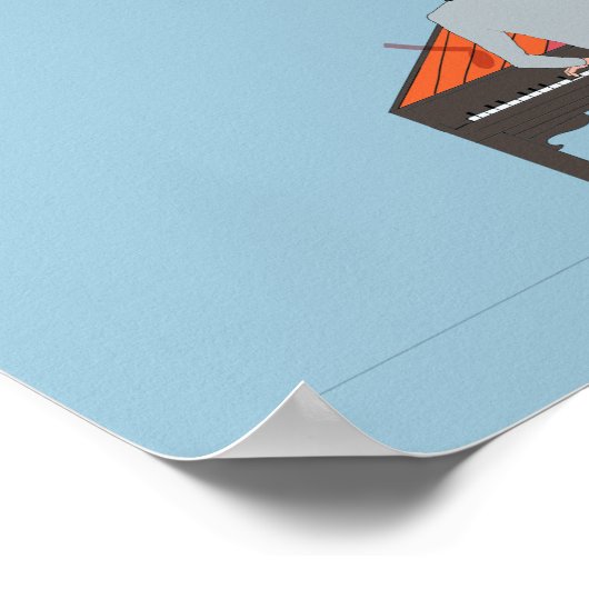 De vreugde om piano te spelen poster (Hoek)