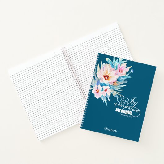 De vreugde van de Heer bloem persoonlijk Notitieboek (Binnen)
