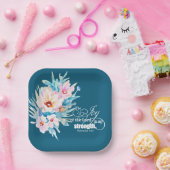 De vreugde van de Heer Bloemen Papieren Bordje (Feest)