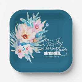 De vreugde van de Heer Bloemen Papieren Bordje