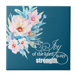 De vreugde van de Heer Bloemen Tegeltje