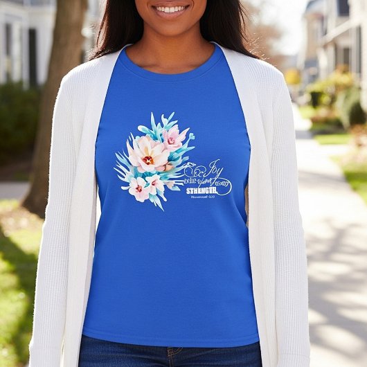 De vreugde van de Heer bloemrijk T-shirt