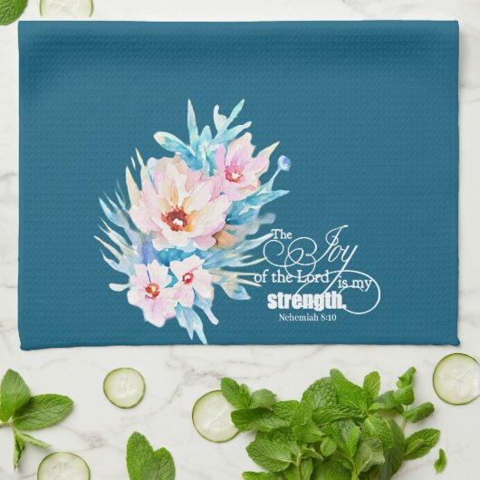 De vreugde van de Heer bloemrijk Theedoek (Gevouwen)