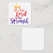 De vreugde van de Heer, delen Vierkante Visitekaartje (Voorkant / Achterkant)