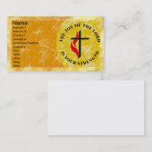 De vreugde van de Heer is jouw sterke kruis/vlam Visitekaartje (Voorkant / Achterkant)