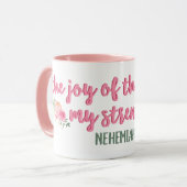 De vreugde van de Heer is mijn kracht / Bijbelvers Mok (Voorkant links)