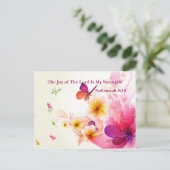 De vreugde van de Heer is mijn kracht Briefkaart (Staand voorkant)