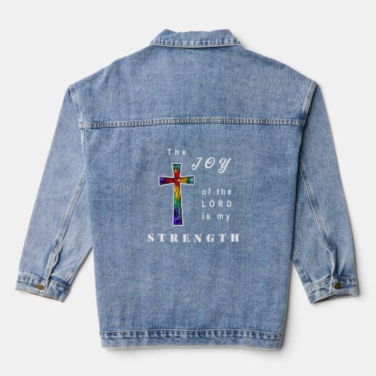 De vreugde van de Heer is mijn kracht Denim Jacket (Achterkant)
