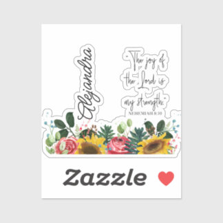 De vreugde van de Heer is mijn kracht. droogtromme Sticker