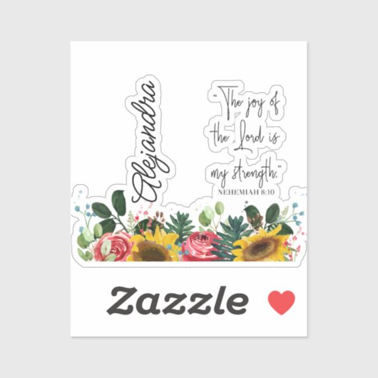 De vreugde van de Heer is mijn kracht. droogtromme Sticker (Vel)