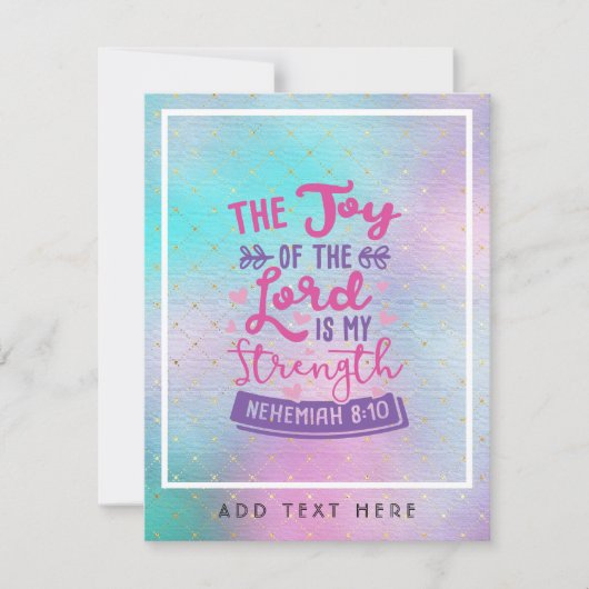 De vreugde van de Heer is mijn kracht Gepersonalis (Voorkant)