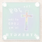 De vreugde van de Heer is mijn kracht Glazen Onderzetter (Achterkant)