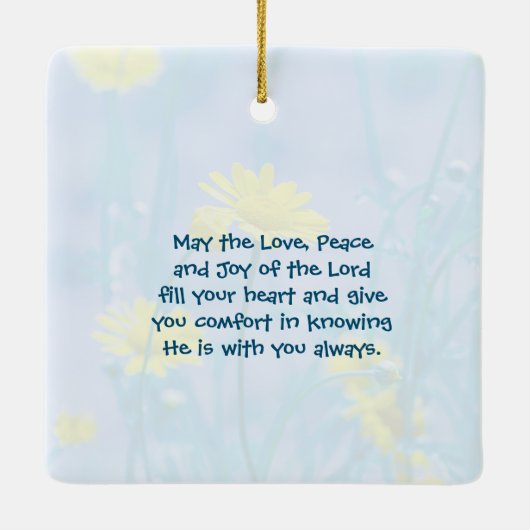 De vreugde van de Heer is mijn kracht, Kerstmis Keramisch Ornament (Achterkant)