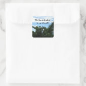 De vreugde van de Heer is mijn kracht! Vierkante Sticker (Tas)