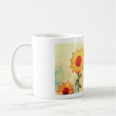 'De vreugde van de Heer is mijn kracht', zonnebloe Koffiemok (Links)