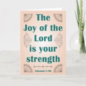 De vreugde van de Heer is uw kracht ArtDeco Kaart (Voorkant)