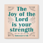 De vreugde van de Heer is uw kracht ArtDeco Magneet (Voorkant)