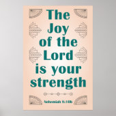 De vreugde van de Heer is uw kracht ArtDeco Poster (Voorkant)