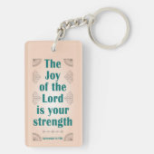 De vreugde van de Heer is uw kracht ArtDeco Sleutelhanger (achterkant)