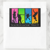 De vreugde van de Heer is uw kracht Nehemia 8:10 Rechthoekige Sticker (Tas)