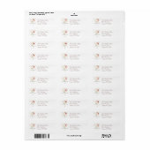 De vreugde van de Heer minimalistische bloem Etiket (Full Sheet)
