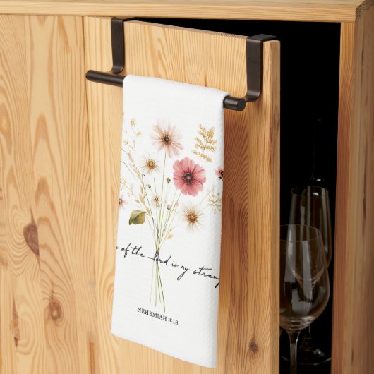 De vreugde van de heer minimalistische bloem theedoek (Derde Gevouwen)