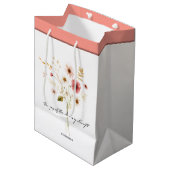 De vreugde van de heer minimalistische bloemen medium cadeauzakje (Voorkant Gekanteld)