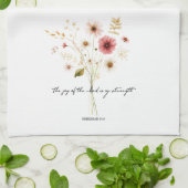 De vreugde van de heer minimalistische bloemen theedoek (Gevouwen)