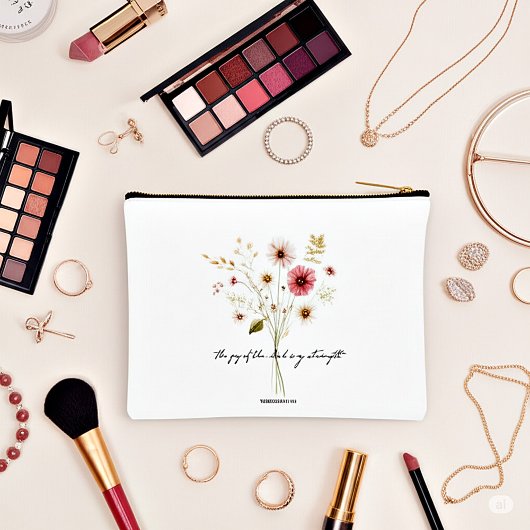 De vreugde van de heer minimalistische bloemenmono etui