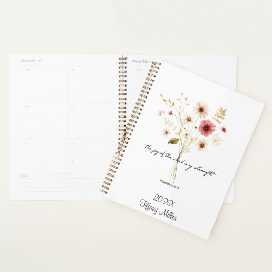 De vreugde van de Heer minimalistische bloemige ge Planner (Display)