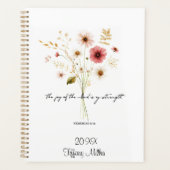 De vreugde van de Heer minimalistische bloemige ge Planner (Voorkant)