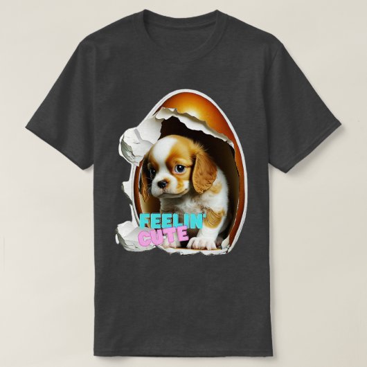 De vreugde van de hond in de eieren t-shirt (Design voorkant)
