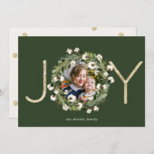 De VREUGDE van de Kroon van de magnolia Feestdagenkaart (Voorkant / Achterkant)