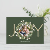 De VREUGDE van de Kroon van de magnolia Feestdagenkaart (Staand voorkant)