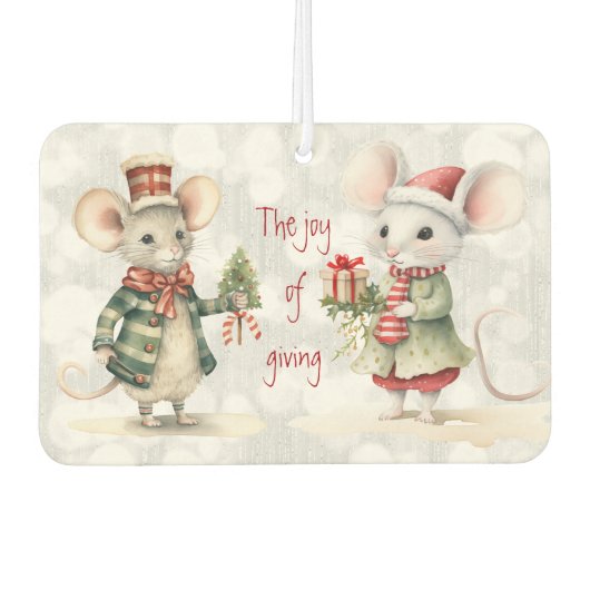 De vreugde van het geven van kerstmuizen luchtverfrisser (Voorkant)