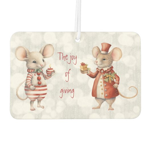De vreugde van het geven van kerstmuizen luchtverfrisser (Achterkant)