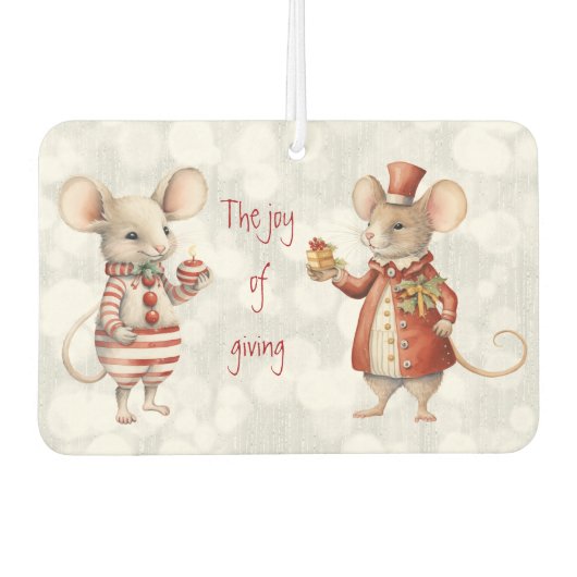 De vreugde van het geven van kerstmuizen luchtverfrisser (Voorkant)