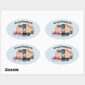De vreugde van het kampeerleven ovale sticker (Vel)